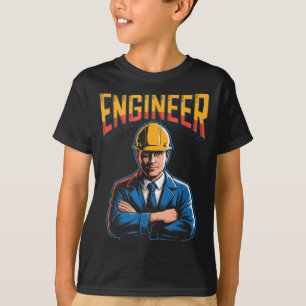 Camiseta Ingeniero en letras griegas humor nerd Stem