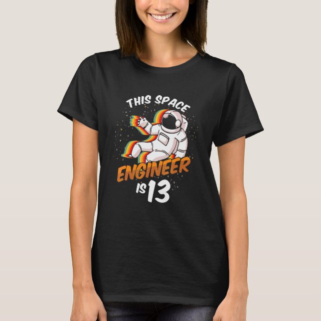 Camiseta Ingeniero Espacio Astronauta 13 años Nacido 2009 1 (Anverso)
