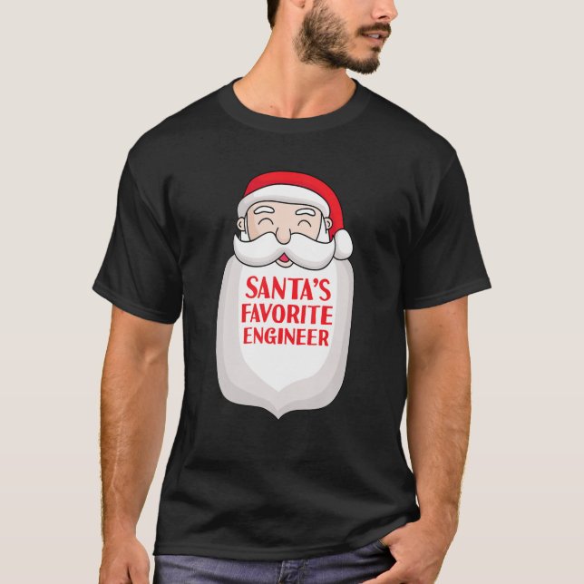 Camiseta Ingeniero favorito de Santa Claus Navidades gracio (Anverso)