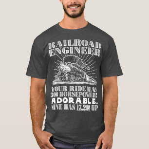 Camiseta Ingeniero Ferroviario Cabalera Divertida Locomotor