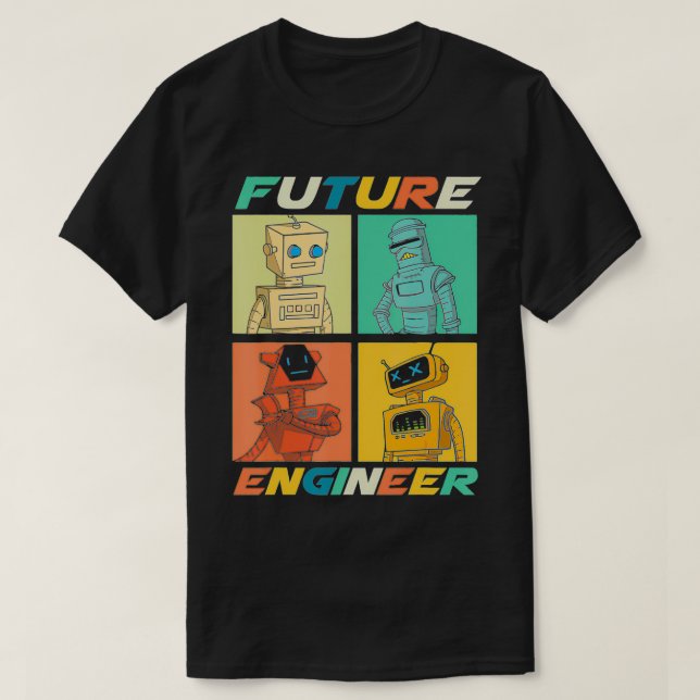 Camiseta Ingeniero Futuro Costume Robotics Adultos y Ki (Diseño del anverso)