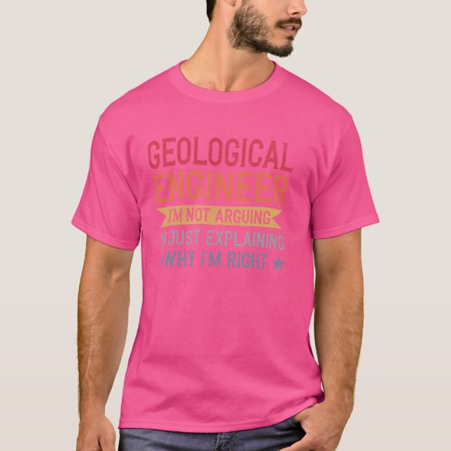 Camiseta Ingeniero Geológico de Cita de Profesión Divertida (Anverso)