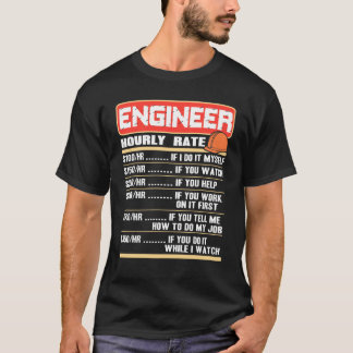 Camiseta Ingeniero - Índice por hora de ingeniero