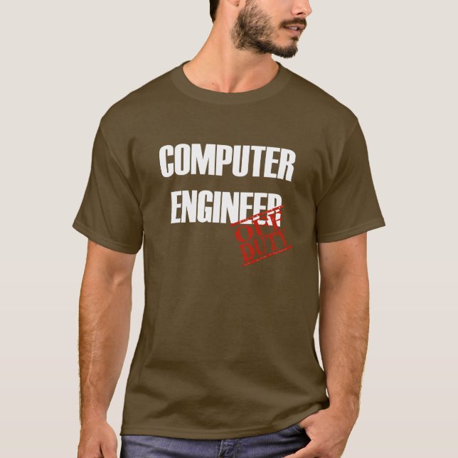 Camiseta Ingeniero informático fuera de servicio (Anverso)