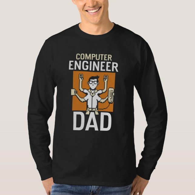 Camiseta Ingeniero informático Papá codificando programador (Anverso)