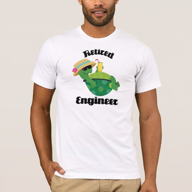 Camiseta Ingeniero jubilado (tortuga) (Anverso)