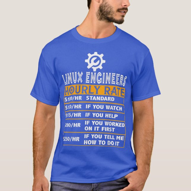 Camiseta Ingeniero Linu Hourrate Uni Geek Cloud (Anverso)