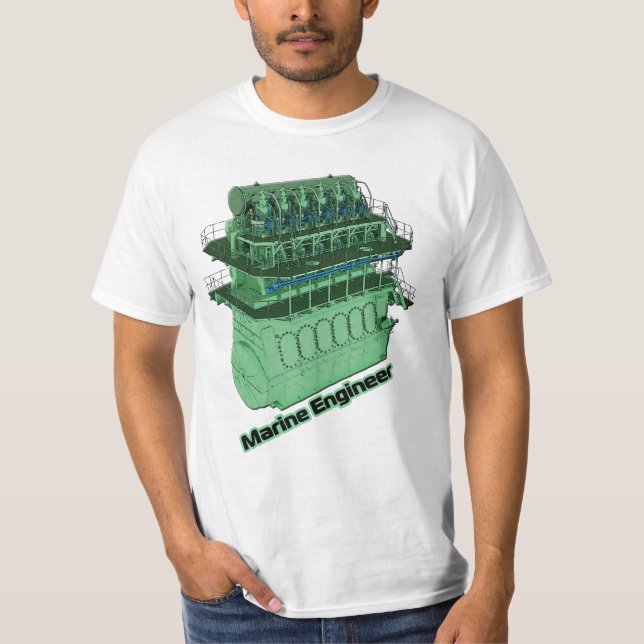 Camiseta Ingeniero marino (HOMBRE) - blanco (Anverso)