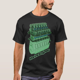 Camiseta Ingeniero marino (HOMBRE) - negro