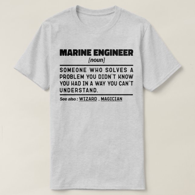Camiseta Ingeniero marino Noun Ocean Engineering Mariner Da (Diseño del anverso)