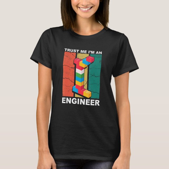 Camiseta Ingeniero Master Builder Building Bricks Blocks Co (Anverso)
