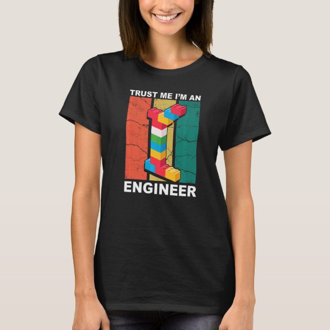 Camiseta Ingeniero Master Builder Building Bricks Blocks Co (Anverso)