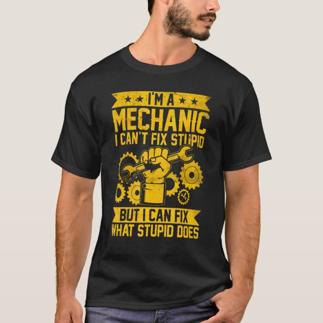Camiseta Ingeniero mecánico de coches Hombres Mujeres Niños (Anverso)