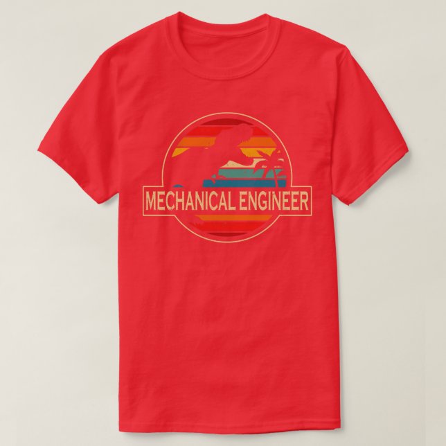 Camiseta Ingeniero mecánico Dinosaurio (Diseño del anverso)