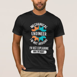 Camiseta Ingeniero Mecánico Gracioso, Ingeniería Mecánica