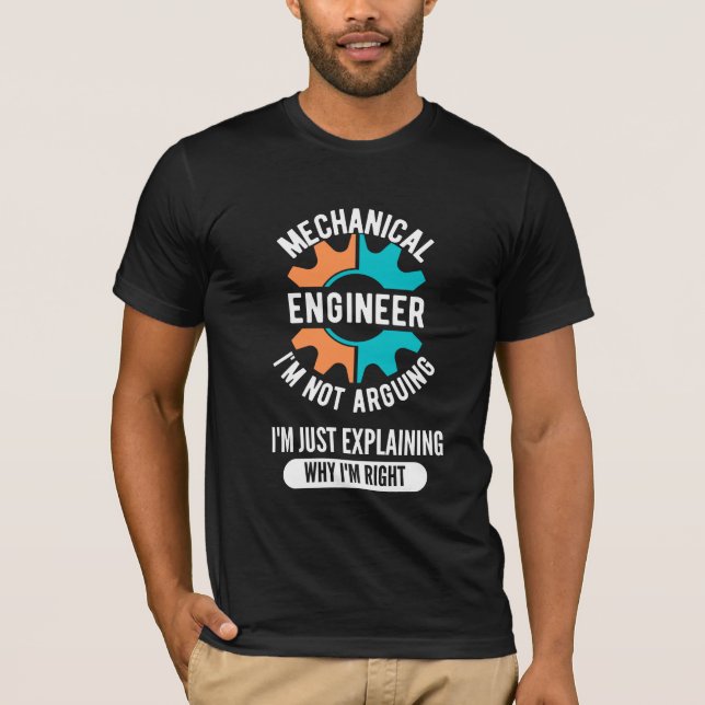 Camiseta Ingeniero Mecánico Gracioso, Ingeniería Mecánica (Anverso)