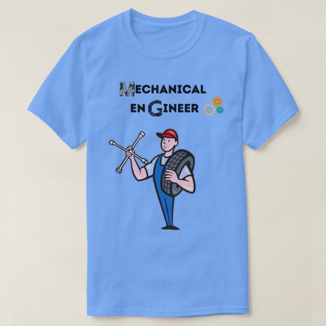 Camiseta Ingeniero mecánico Gran regalo negro y blanco para (Diseño del anverso)
