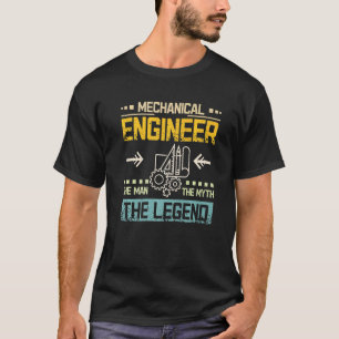 Camiseta Ingeniero Mecánico Hombres El Mito La Pierna