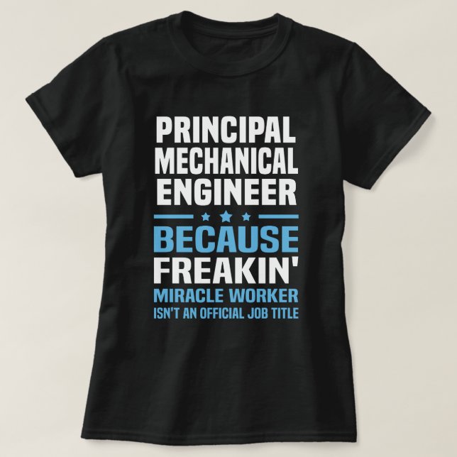 Camiseta Ingeniero Mecánico Principal (Diseño del anverso)