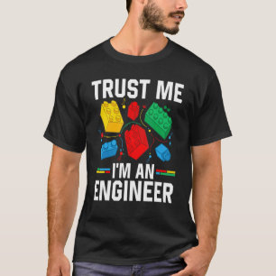 Camiseta Ingeniero Niños Niños Juguete Bloques De Edificio 