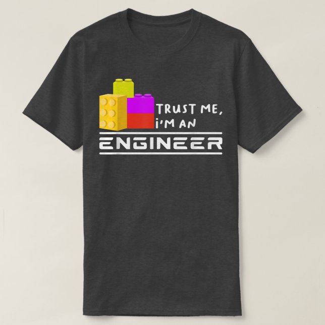 Camiseta Ingeniero Niños Niños Juguetes Edificios Bloques B (Diseño del anverso)