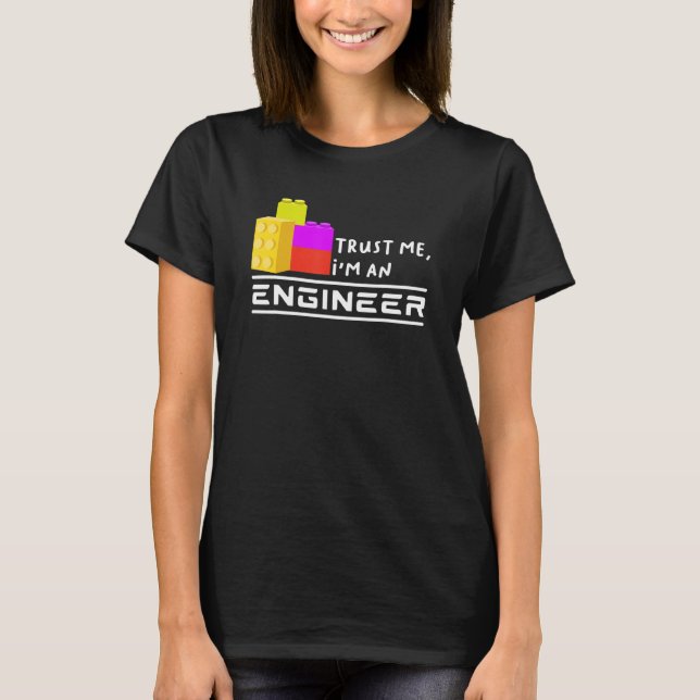 Camiseta Ingeniero Niños Niños Juguetes Edificios Bloques B (Anverso)