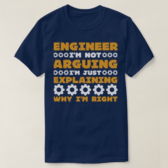CAMISETA INGENIERO NO SINO SÓLO EXPLICAR (Diseño del anverso)