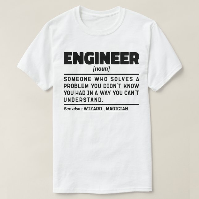 Camiseta Ingeniero Noun Husband Dad Ingeniería Sarcástica (Diseño del anverso)