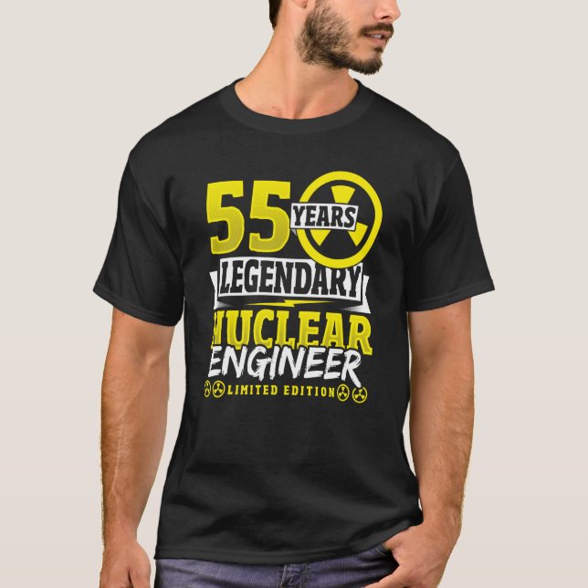 Camiseta Ingeniero nuclear 55 años cumpleaños (Anverso)