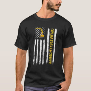 Camiseta Ingeniero Operativo US Bandera Estadounidense Inge