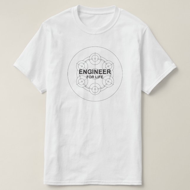 Camiseta Ingeniero para la vida (Diseño del anverso)