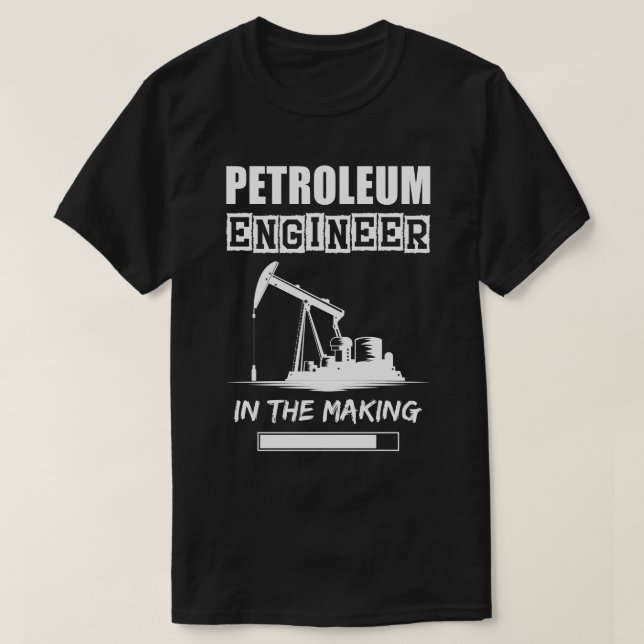 Camiseta Ingeniero petrolero en fabricación, textura lisa (Diseño del anverso)