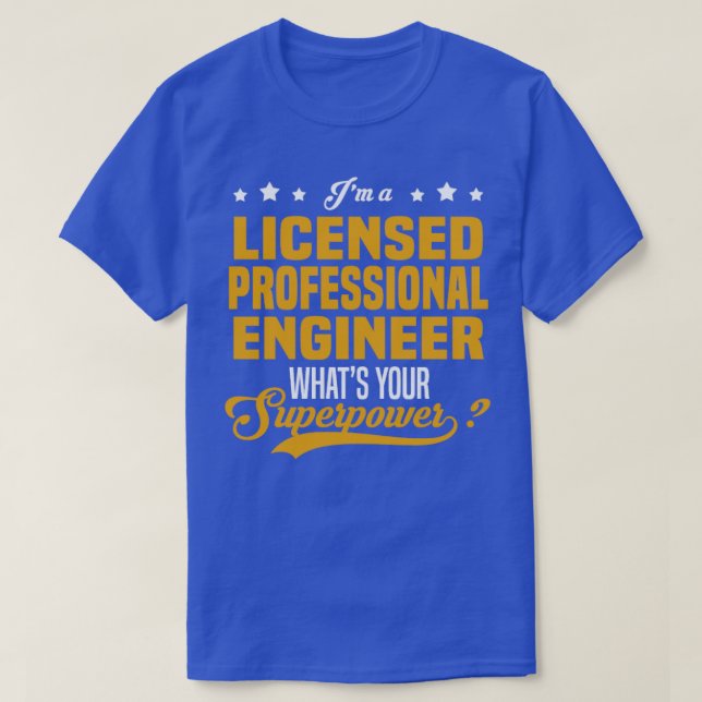 Camiseta Ingeniero profesional con licencia (Diseño del anverso)