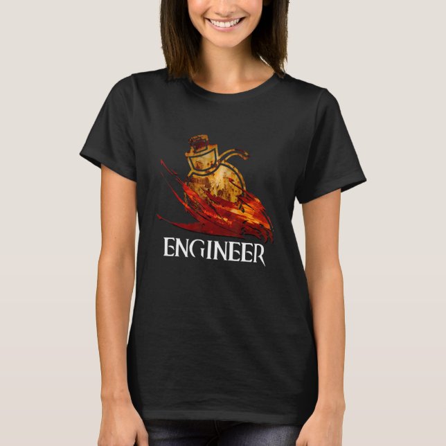 Camiseta Ingeniero Profesional Fantasy Medieval Mmorpg Game (Anverso)