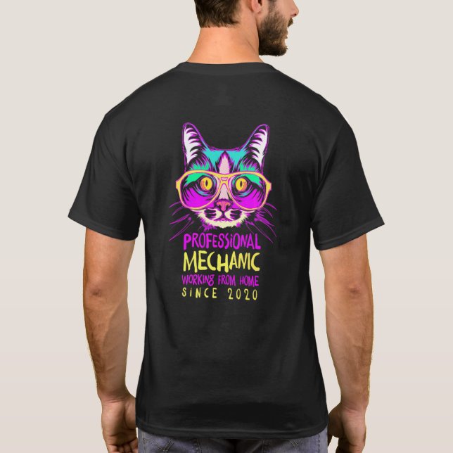 Camiseta Ingeniero que trabaja desde casa Constructor de ga (Reverso)