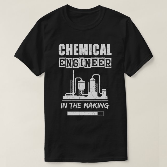 Camiseta Ingeniero químico en proceso, textura gruesa (Diseño del anverso)