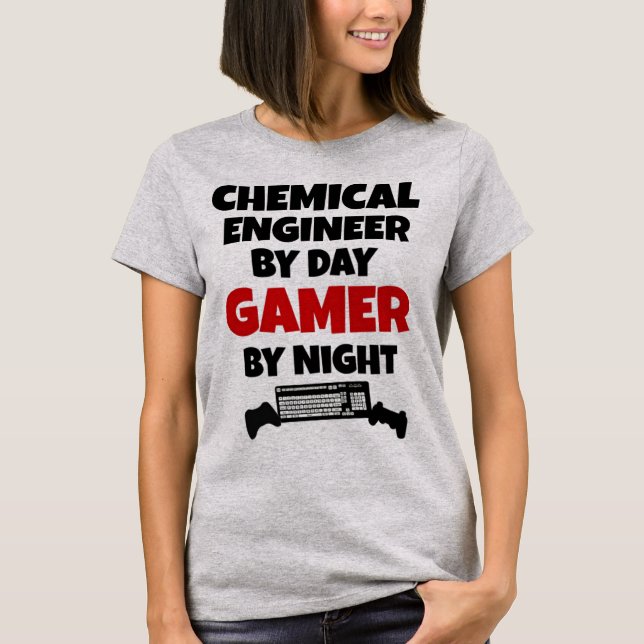 Camiseta Ingeniero Químico por jugador de día por noche (Anverso)