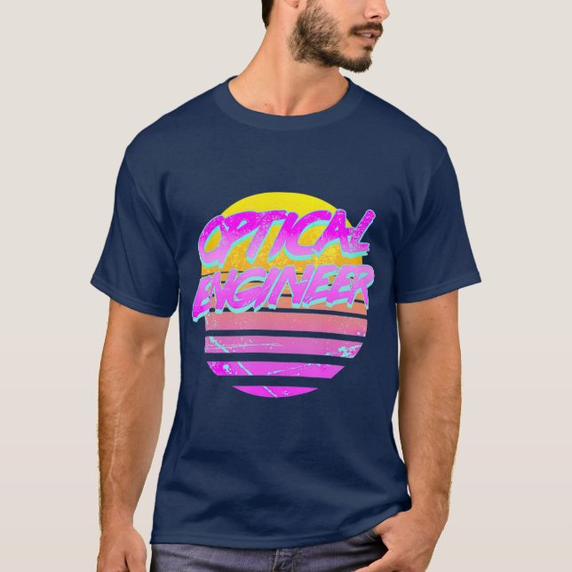 Camiseta Ingeniero Retro Óptico Vintage (Anverso)