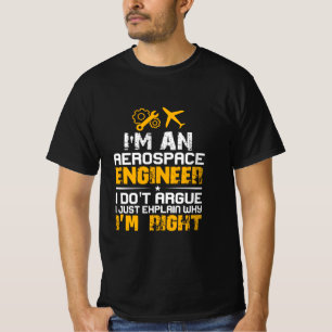 Camiseta Ingeniero Soy Ingeniero Aeroespacial
