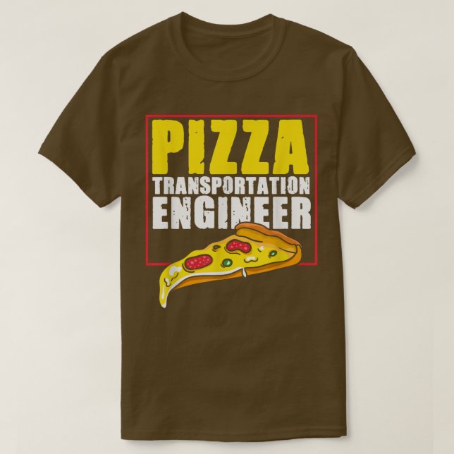 Camiseta Ingeniero técnico de entrega de pizza (Diseño del anverso)