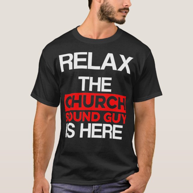Camiseta Ingeniero Tecnológico de Audio de Church Sound Guy (Anverso)