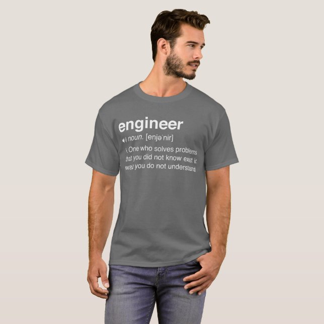 Camiseta Ingeniero uno quién soluciona problemas (Anverso completo)