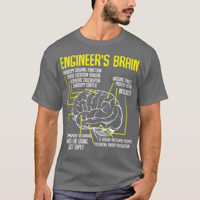 Camiseta Ingenieros Brain Funny Engineering Games (Anverso)