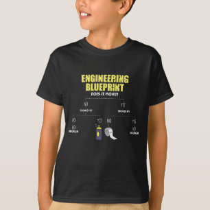 Camiseta Ingenieros de cinta de documentos de diseño