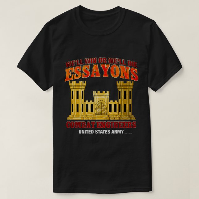 Camiseta Ingenieros de combate Essayons T-Shirt (Diseño del anverso)