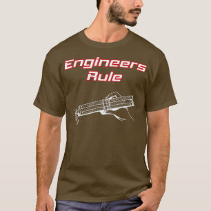 Camiseta Ingenieros de reglas de deslizamiento dominan la v