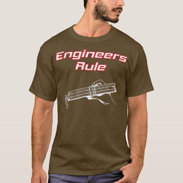 Camiseta Ingenieros de reglas de deslizamiento dominan la v (Anverso)
