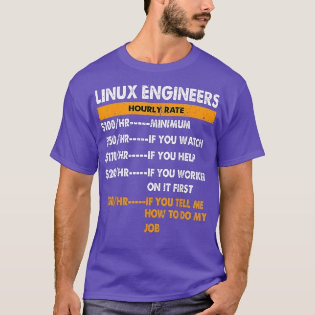 Camiseta Ingenieros Linus Califican Por Horas El Regalo De  (Anverso)