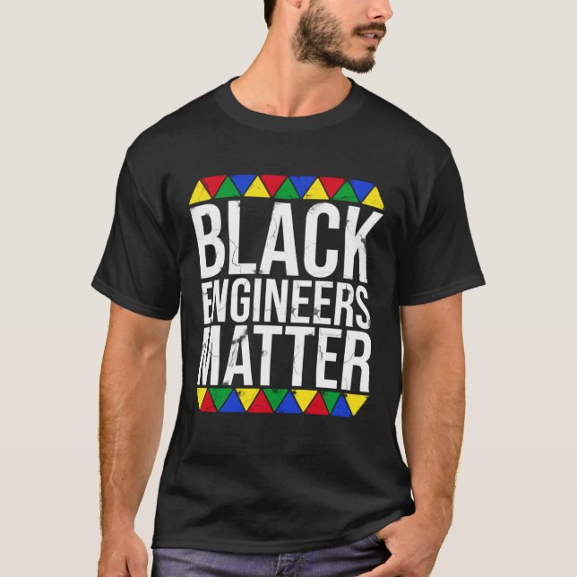 Camiseta Ingenieros negros importan el orgullo negro (Anverso)