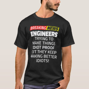 Camiseta Ingenieros Noticias de última hora Mecánico de ing